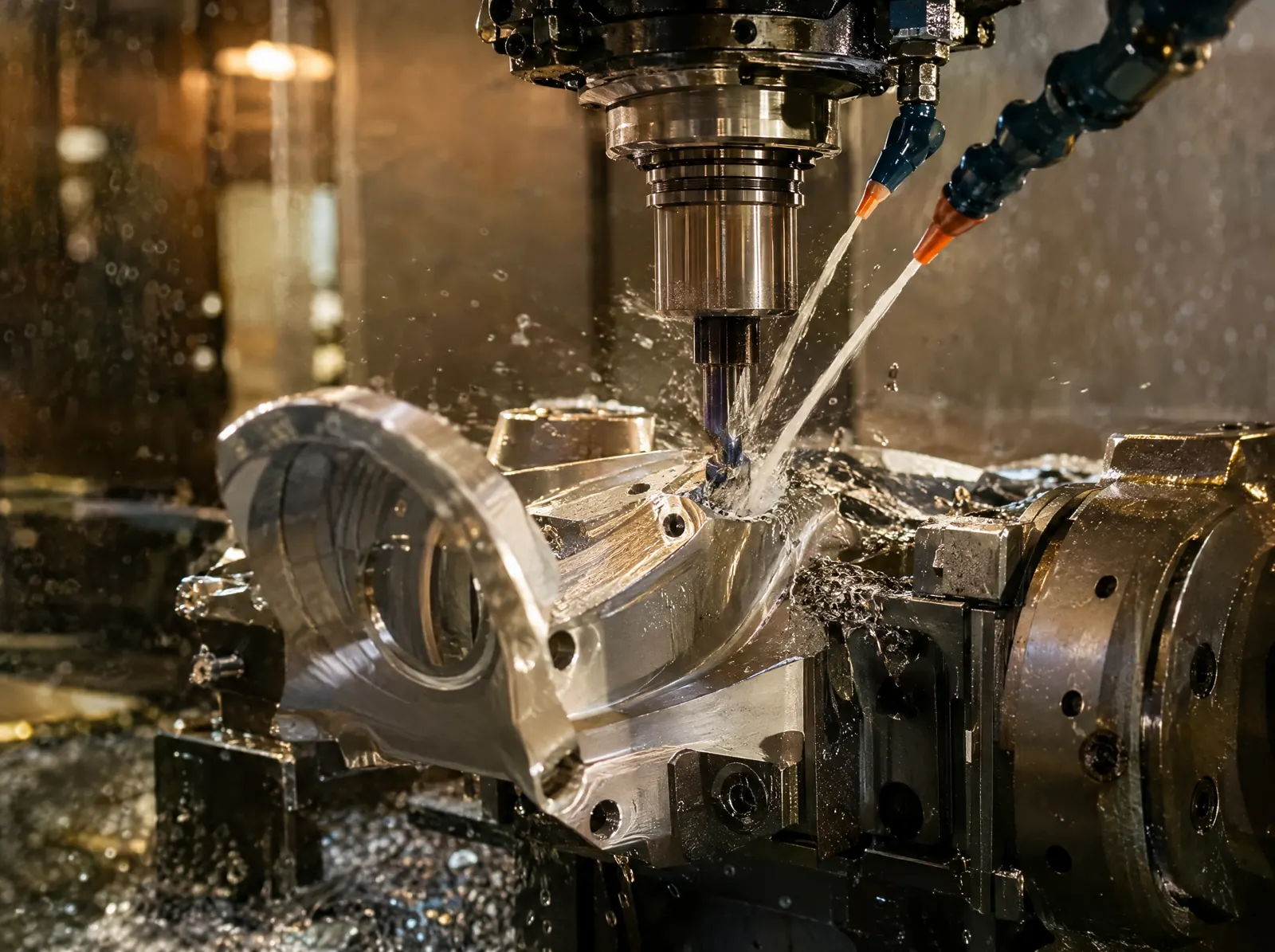 Machining a titanium part on a 5-axis machine